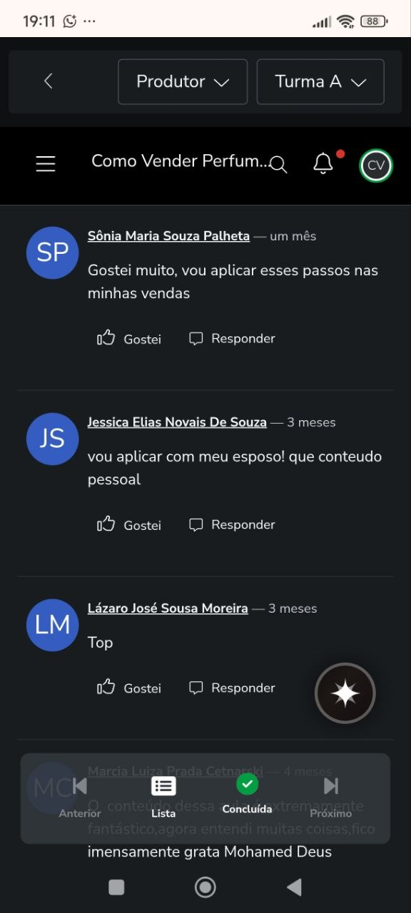 Comentário de aluno 1