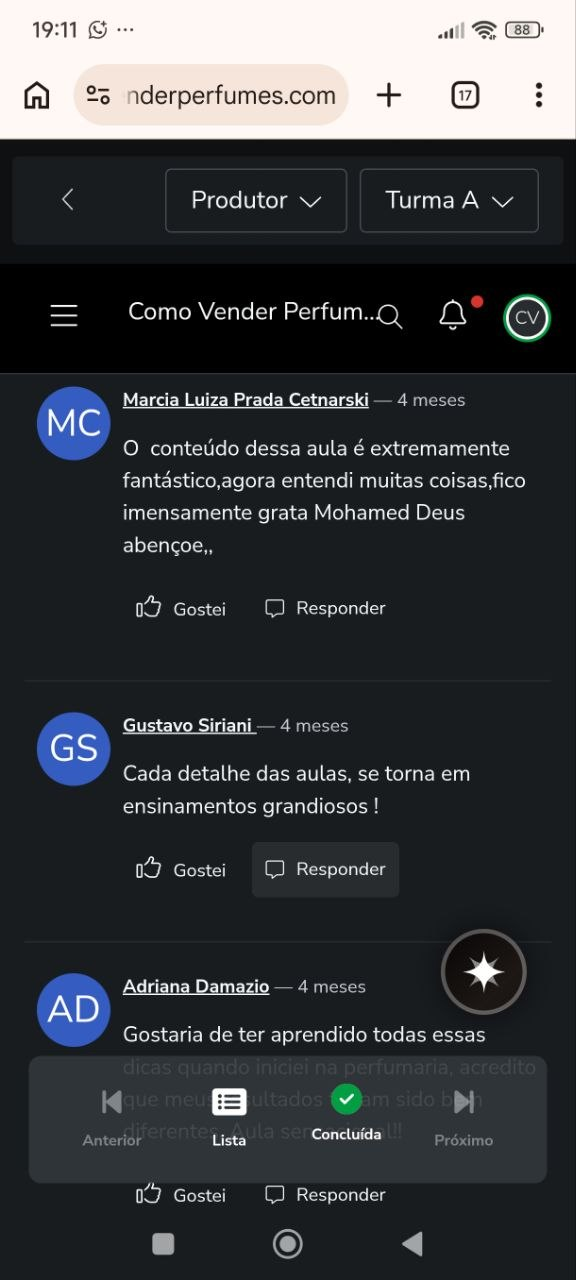 Comentário de aluno 3